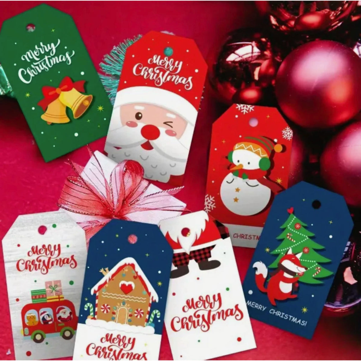Christmas Gift Card Tags - Set of 10
