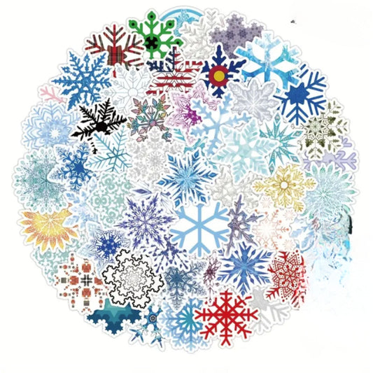 Snowflake Stickers - 50 Pieces