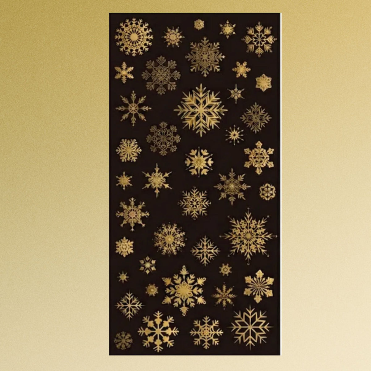 Snowflake Design Gold Stamping Transparent Stickers