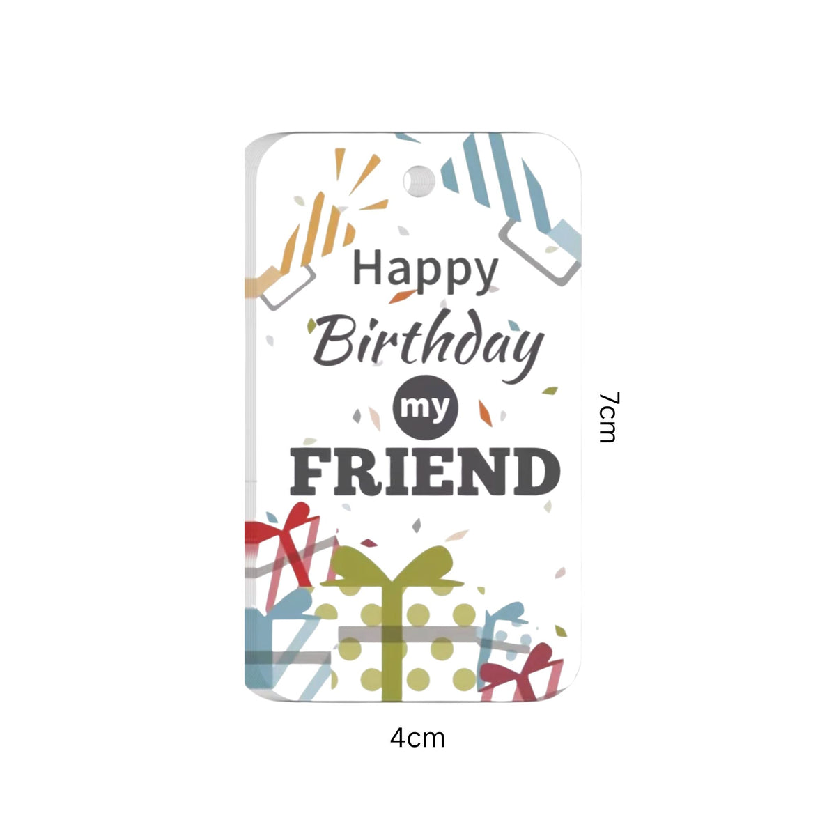 Happy Birthday Gift Card Tags - Set of 10