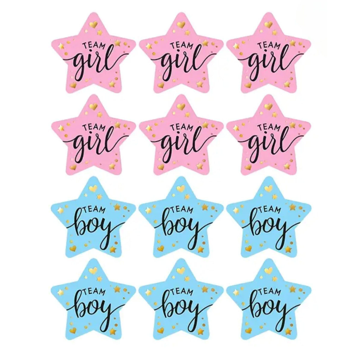 Gender Reveal Stickers #1 - 24 Pieces