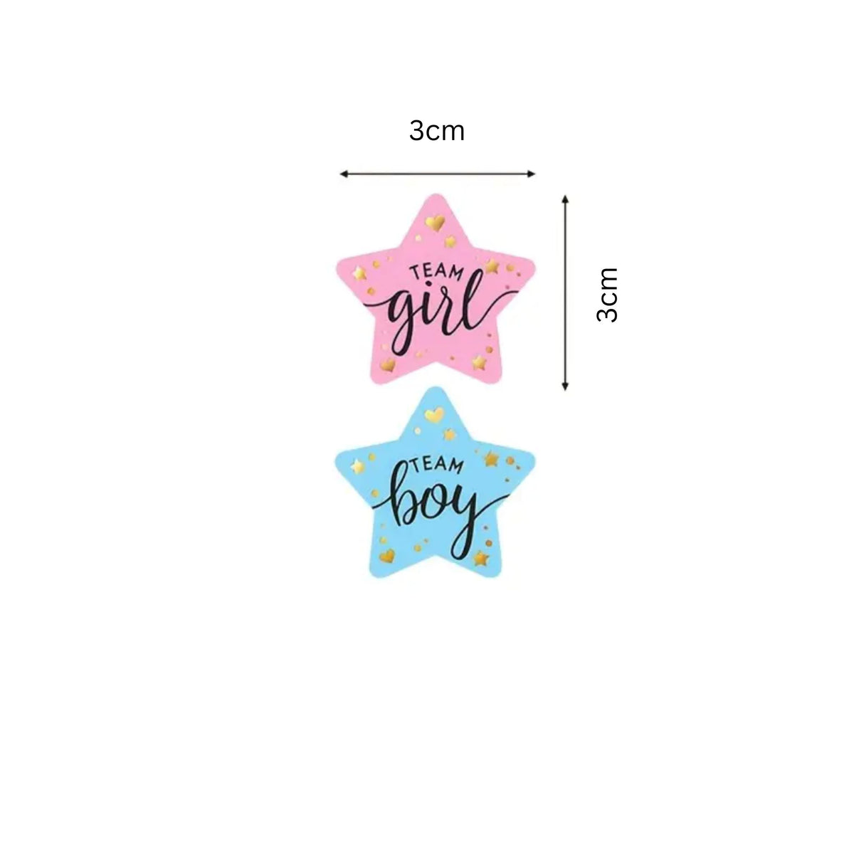 Gender Reveal Stickers #1 - 24 Pieces