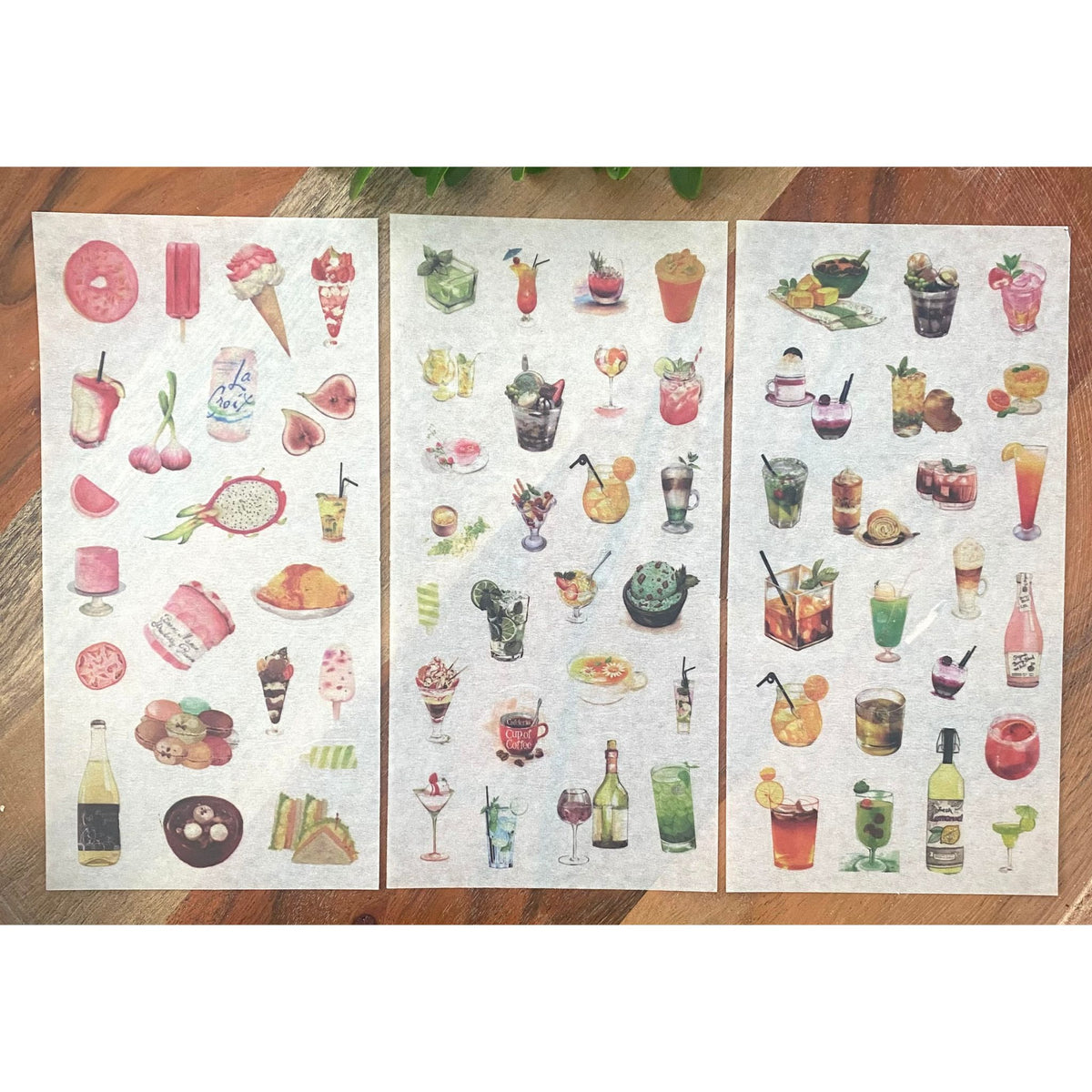 Summer Drinks Washi Stickers - 6 Sheets