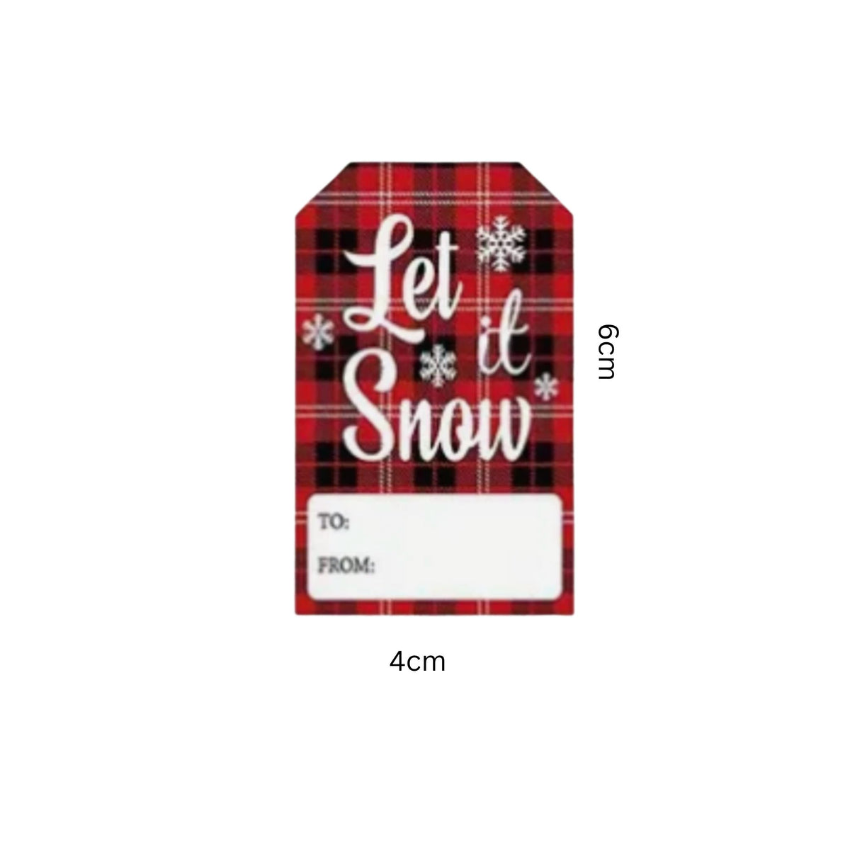 Red & White Christmas Gift Stickers Present Labels - 30 Pieces