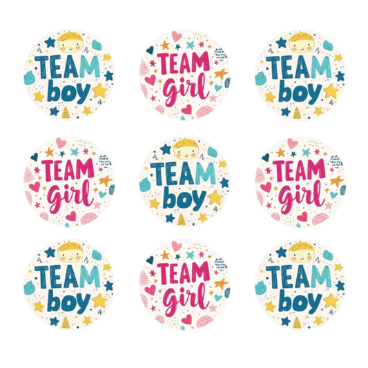 Team Boy Team Girl Stickers #2 - 50 Pieces