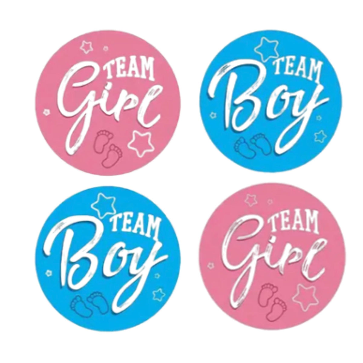 Team Boy Team Girl Stickers #1 - 50 Pieces