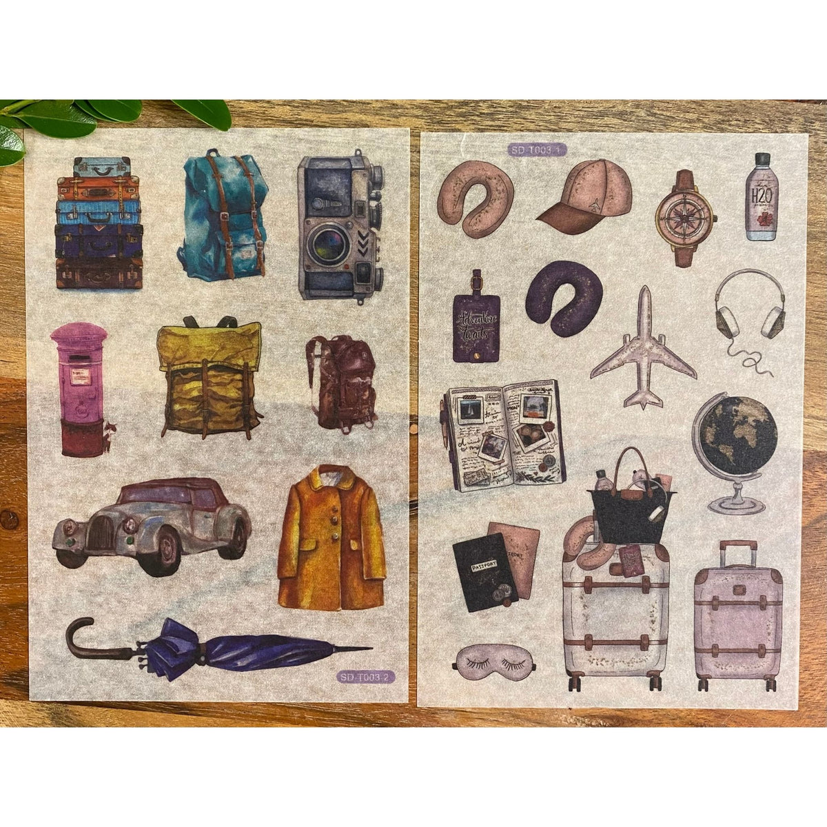 Travel Notes Washi Stickers - 6 Sheets