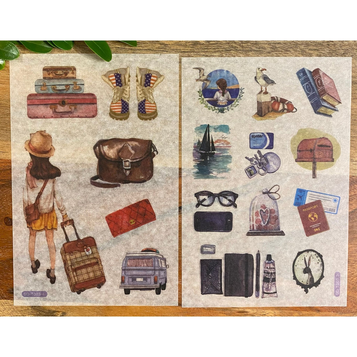 Travel Notes Washi Stickers - 6 Sheets