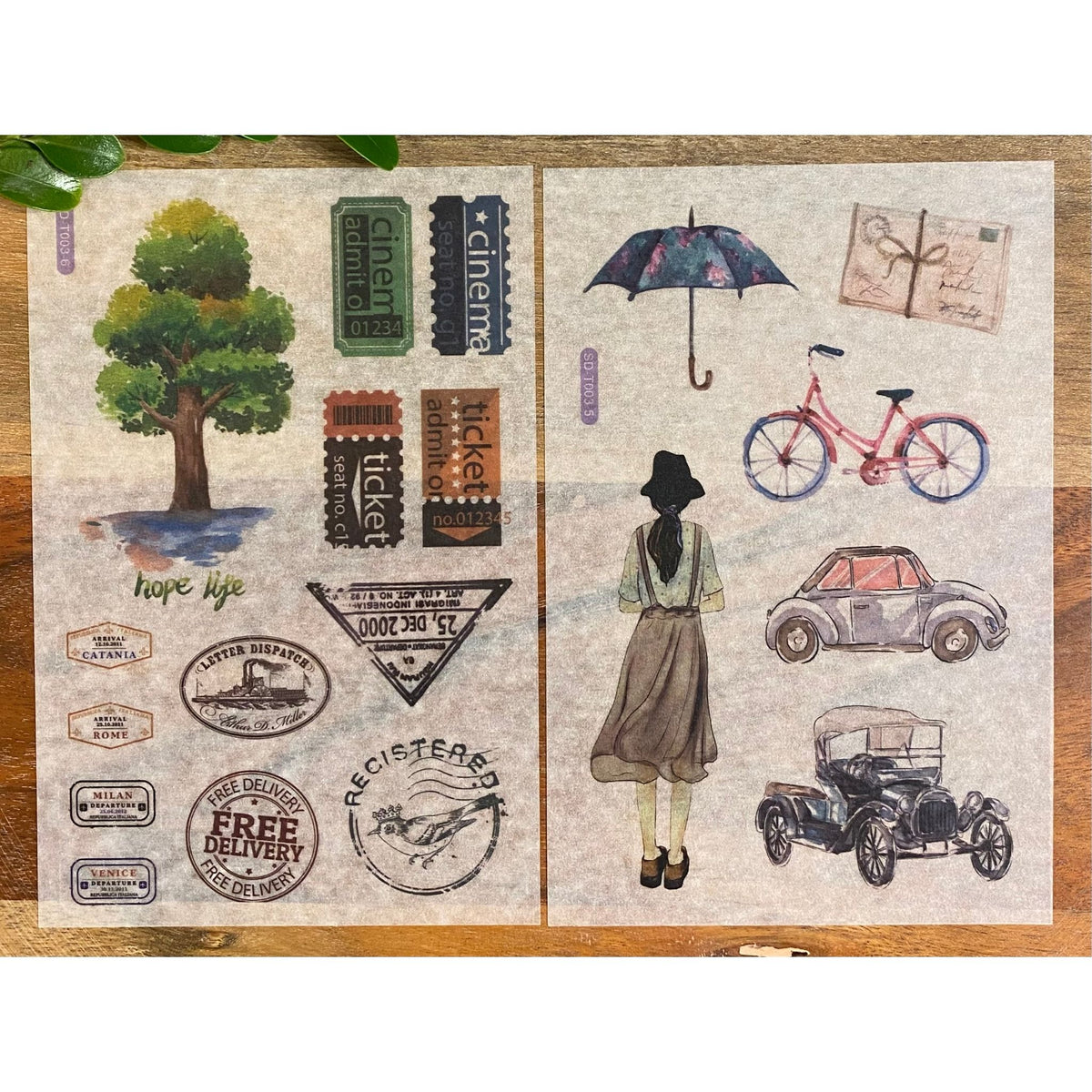 Travel Notes Washi Stickers - 6 Sheets