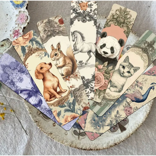 Vintage Animal Bookmarks - Set of 5