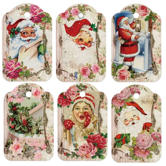 Vintage Christmas Gift Card Tags - Set of 12