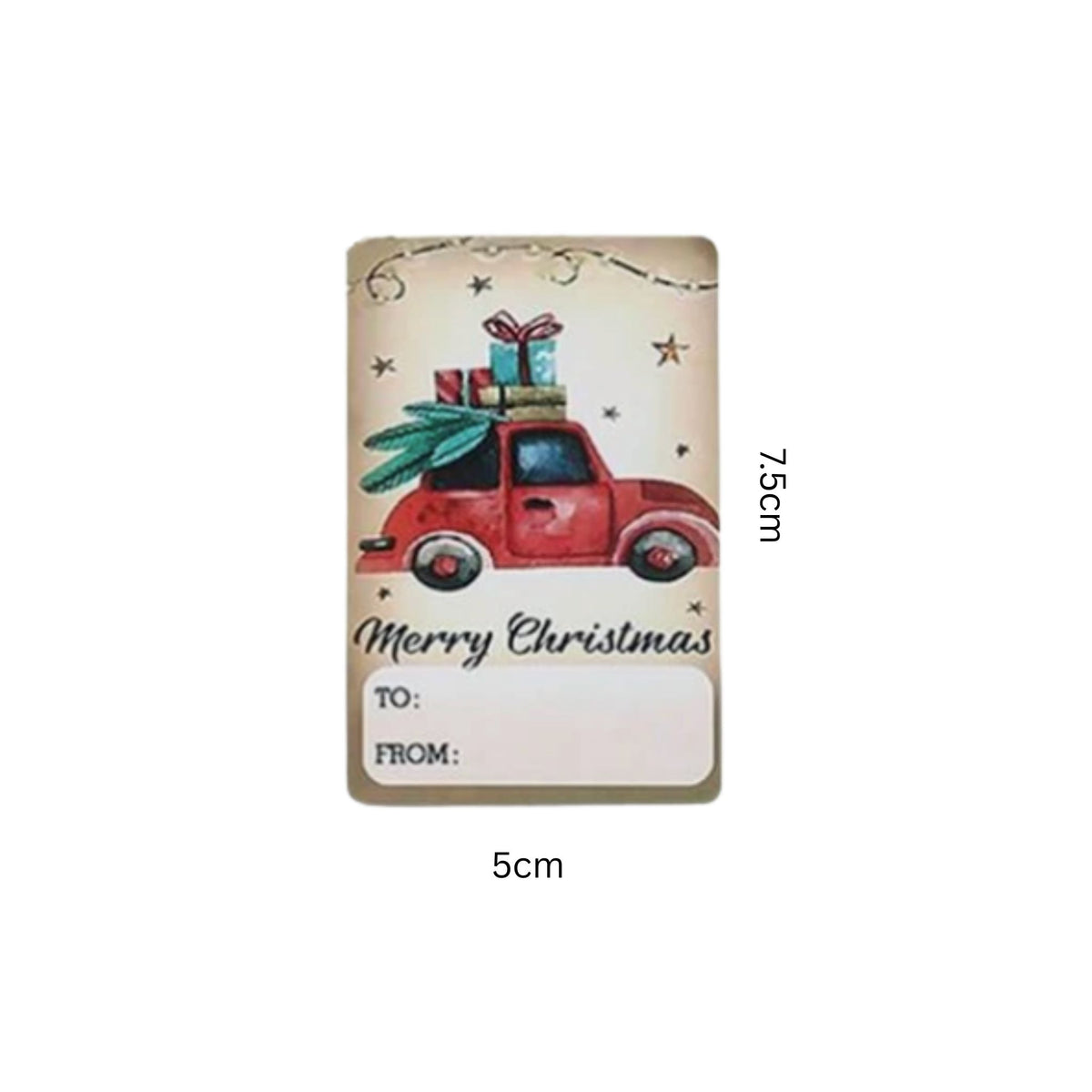 Vintage Christmas Gift Stickers Present Labels - 30 Pieces