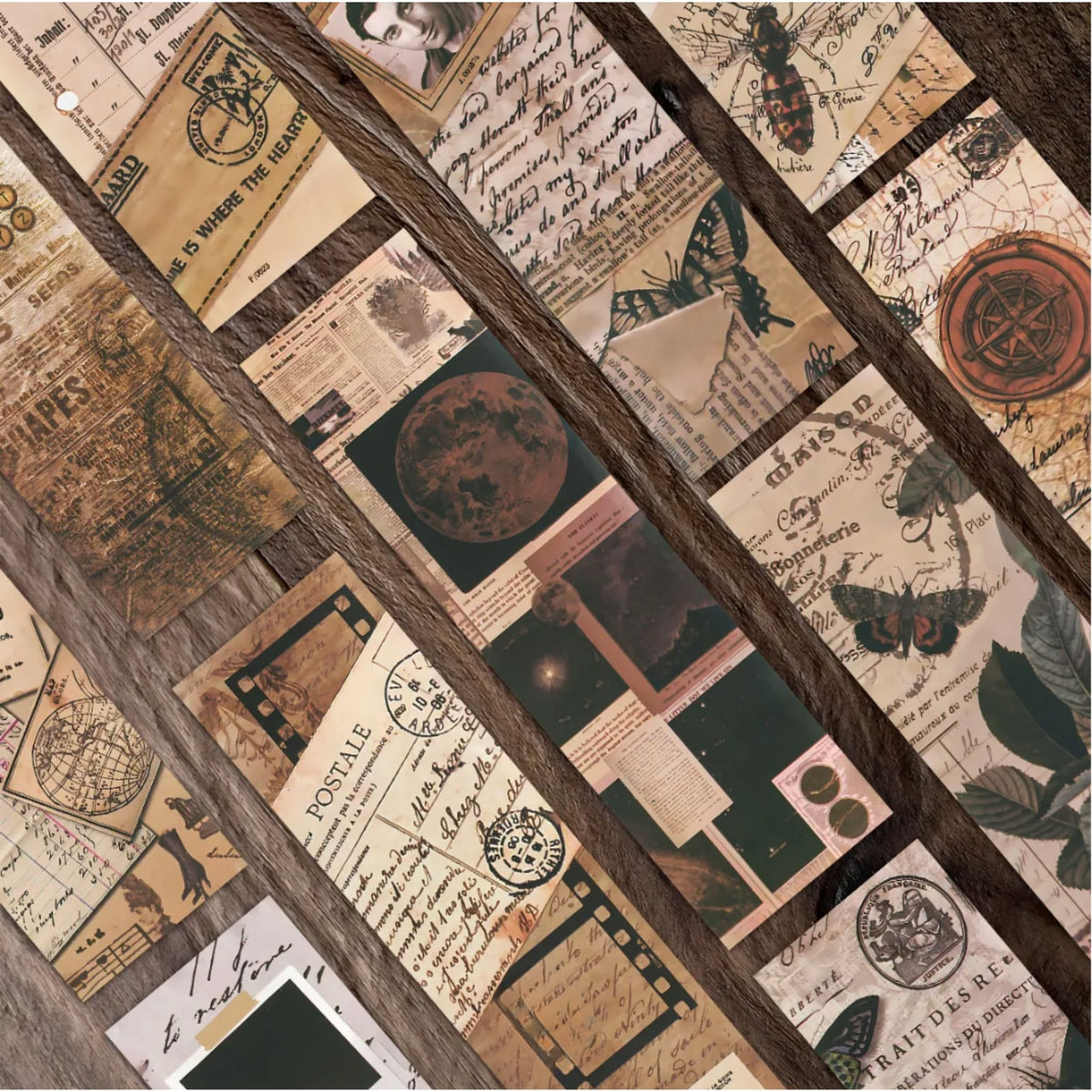 Vintage Inspired Print Bookmarks - Set of 5