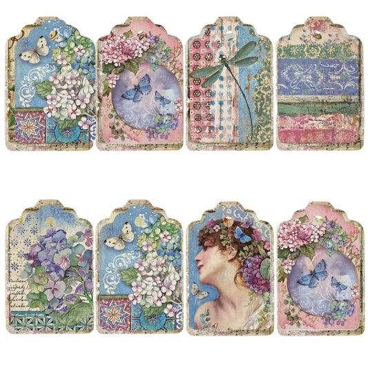 Vintage Floral Gift Card Tags - Set of 12
