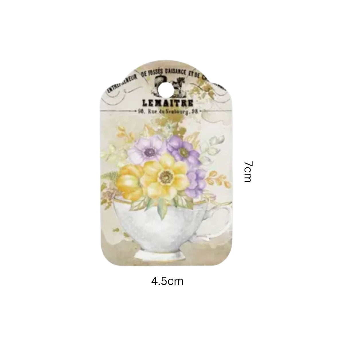 Vintage Flower Pot Gift Card Tags - Set of 12