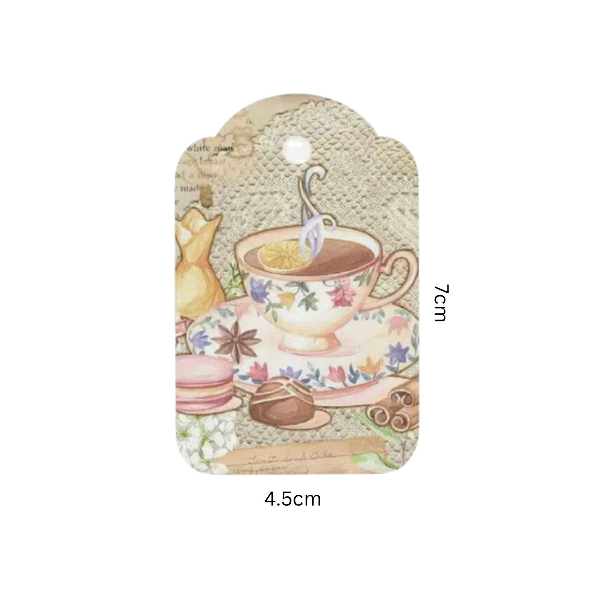 Vintage Tea Time Gift Card Tags - Set of 12