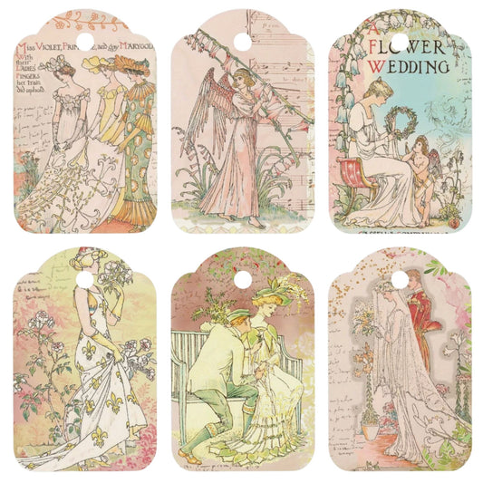 Vintage Wedding Gift Card Tags - Set of 12