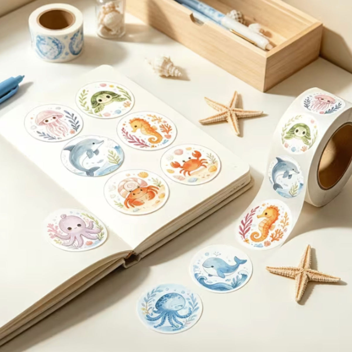 Sea Animal Marine Ocean Stickers - 100 Pieces