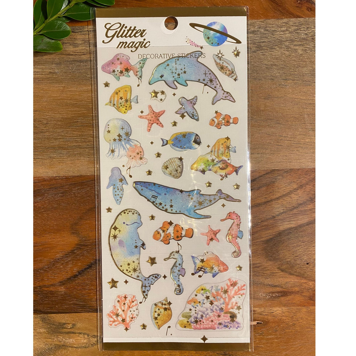 Marine 3D Crystal Puffy Sticker Sheet