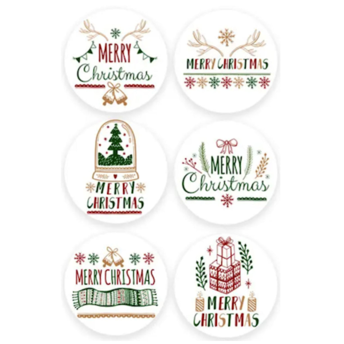 Christmas Design Stickers #12 - 100 Pieces
