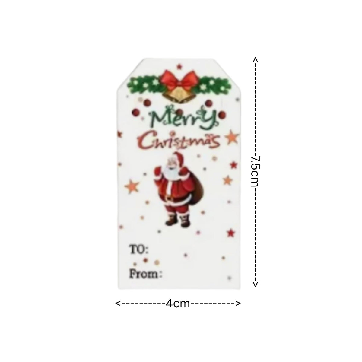 White Christmas Gift Stickers Present Labels - 30 Pieces