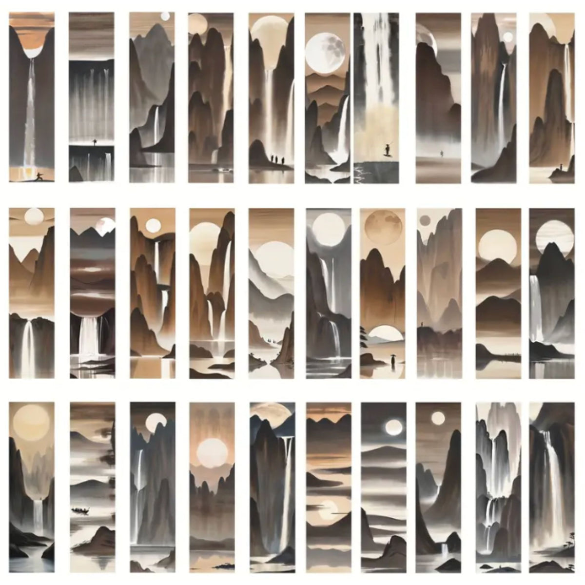 Zen Landscape Bookmarks - Set of 5